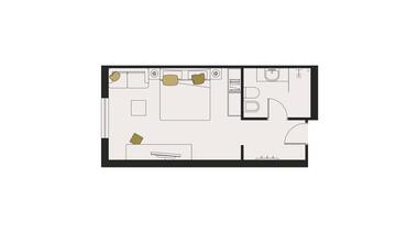 Double Room superior floor plan Hotel POST